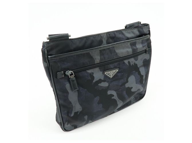 Borsa a tracolla in nylon PRADA con logo triangolare Cammoflage BR2418 - vista 4