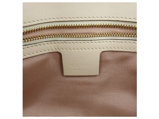 Borsa a tracolla GUCCI Double G Arli in pelle Bianca 550129 - vista 12