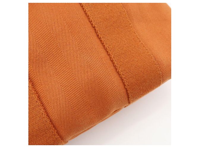 Hermès HERMES Valparaiso PM Toile Chevron Leather Tote Bag Hand Bag Orange - vista 15