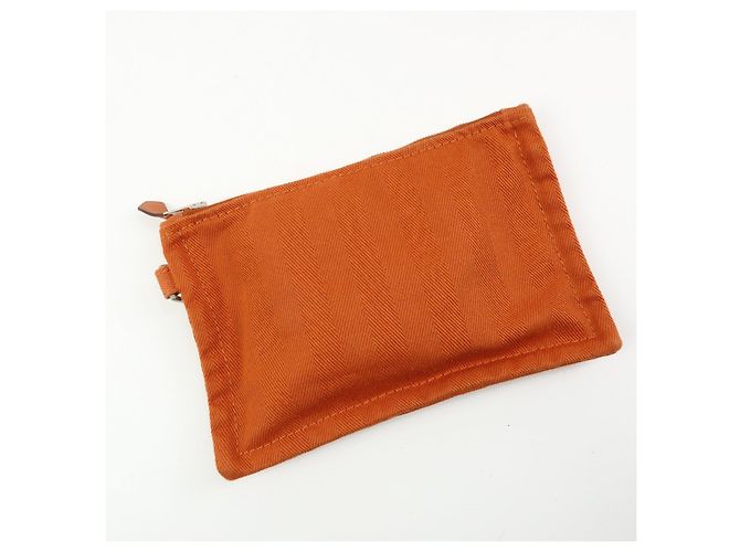 Hermès HERMES Valparaiso PM Toile Chevron Leather Tote Bag Hand Bag Orange - vista 16
