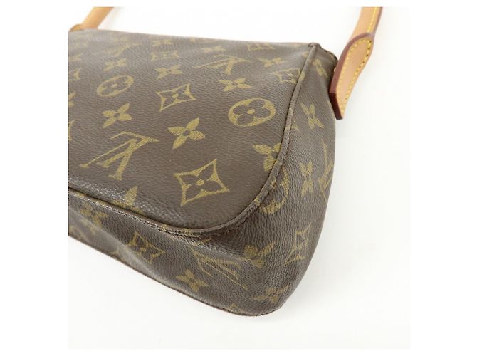 Borsa a tracolla Louis Vuitton Monogram Mini Looping Brown M51147 - vista 15