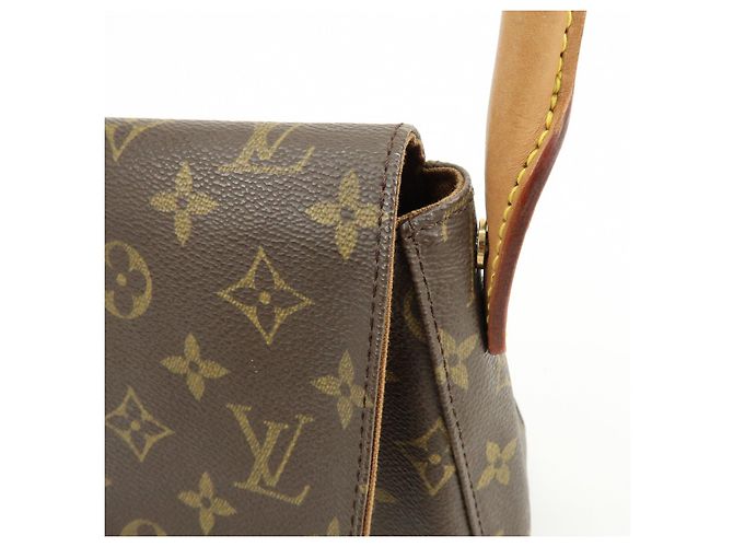 Borsa a tracolla Louis Vuitton Monogram Mini Looping Brown M51147 - vista 17