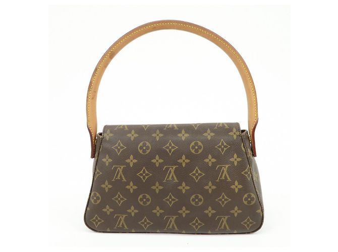 Borsa a tracolla Louis Vuitton Monogram Mini Looping Brown M51147 - vista 2