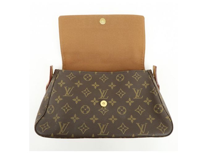 Borsa a tracolla Louis Vuitton Monogram Mini Looping Brown M51147 - vista 20
