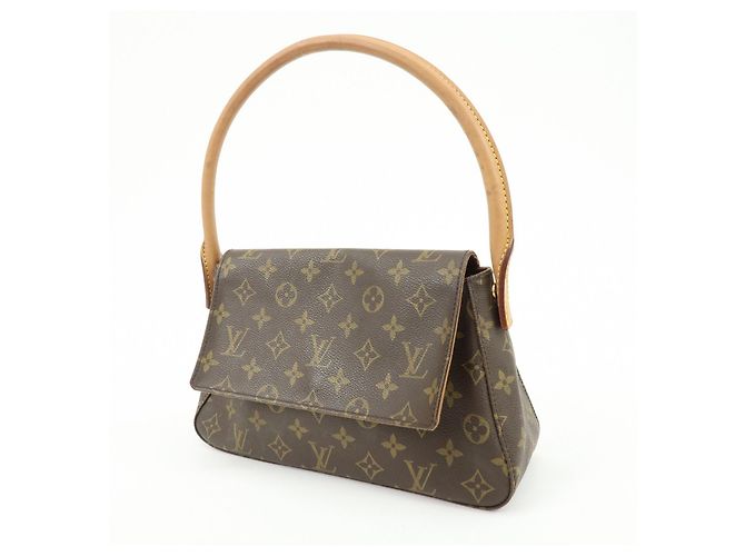 Borsa a tracolla Louis Vuitton Monogram Mini Looping Brown M51147 - vista 3