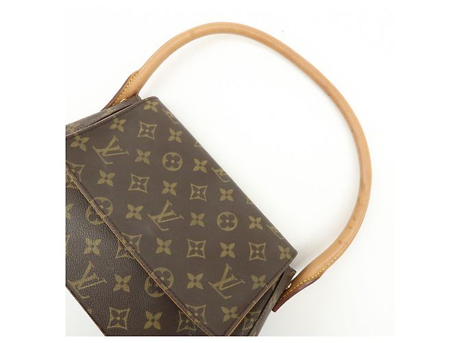 Borsa a tracolla Louis Vuitton Monogram Mini Looping Brown M51147 - vista 6