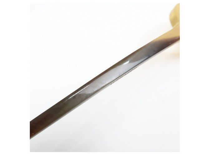 Hermès HERMES Fermaglio per capelli in corno di bufalo Rocaille Kanzashi Natural Brown - vista 7