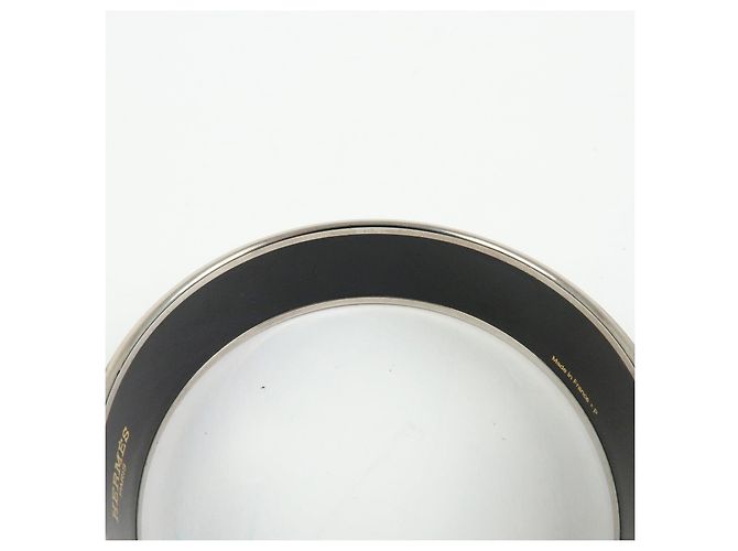 Hermès HERMES Email GM Bracciale Rigido Guadalquivir Placcato Argento Bianco Nero - vista 7