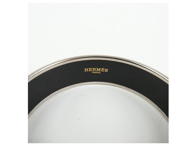 Hermès HERMES Email GM Bracciale Rigido Guadalquivir Placcato Argento Bianco Nero - vista 9