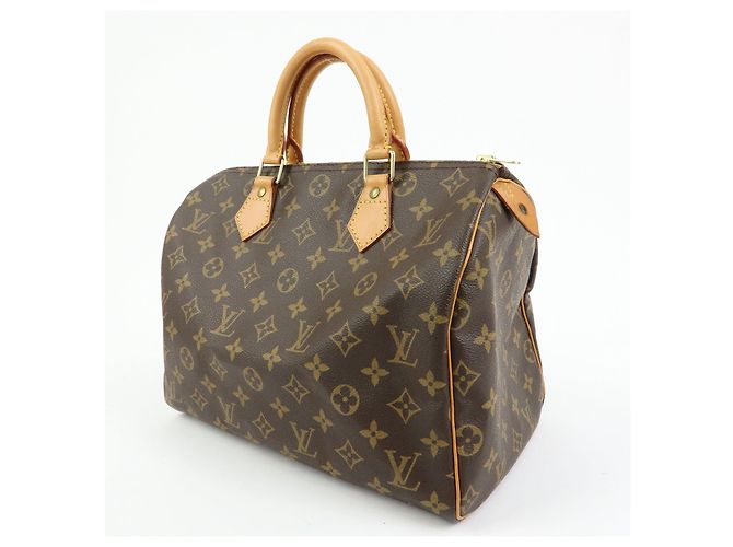 Louis Vuitton Monogram Speedy 30 Boston Bag Hand Bag Brown M41526 - vista 3