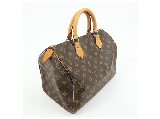 Louis Vuitton Monogram Speedy 30 Boston Bag Hand Bag Brown M41526 - vista 4
