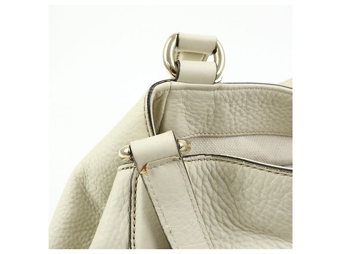 Borsa a mano e a tracolla GUCCI SOHO Interlocking G in pelle di vitello Ivory 282309 - vista 10
