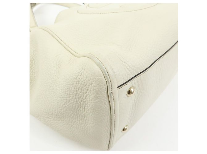 Borsa a mano e a tracolla GUCCI SOHO Interlocking G in pelle di vitello Ivory 282309 - vista 11