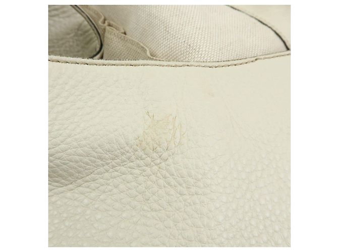 Borsa a mano e a tracolla GUCCI SOHO Interlocking G in pelle di vitello Ivory 282309 - vista 16
