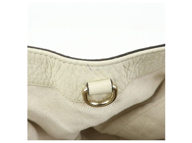 Borsa a mano e a tracolla GUCCI SOHO Interlocking G in pelle di vitello Ivory 282309 - vista 22