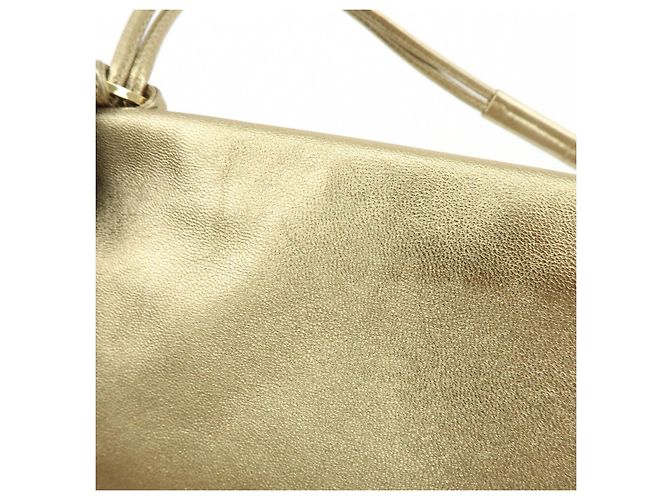 Salvatore Ferragamo Borsa a tracolla Ferragamo Gancini in pelle Nappa Oro - vista 14