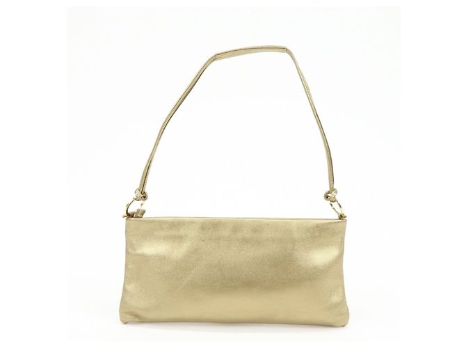 Salvatore Ferragamo Borsa a tracolla Ferragamo Gancini in pelle Nappa Oro - vista 2