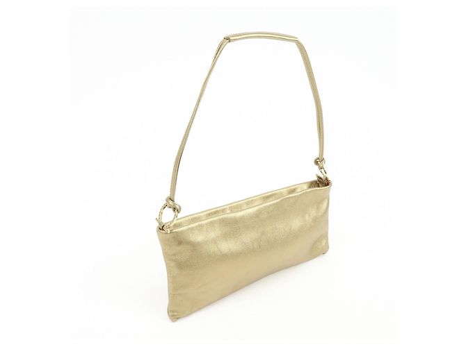 Salvatore Ferragamo Borsa a tracolla Ferragamo Gancini in pelle Nappa Oro - vista 4