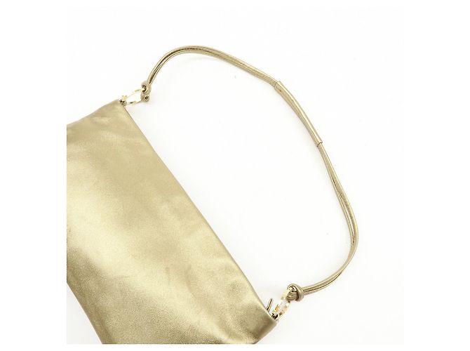 Salvatore Ferragamo Borsa a tracolla Ferragamo Gancini in pelle Nappa Oro - vista 6