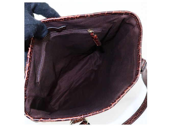 Céline Borsa Tote e Borsa a Mano CELINE Macadam in Tela e Pelle Goffrata Marrone - vista 20