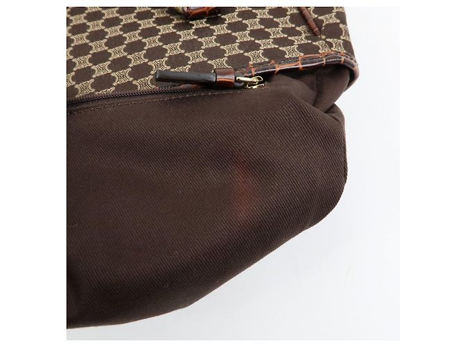 Céline Borsa Tote e Borsa a Mano CELINE Macadam in Tela e Pelle Goffrata Marrone - vista 23