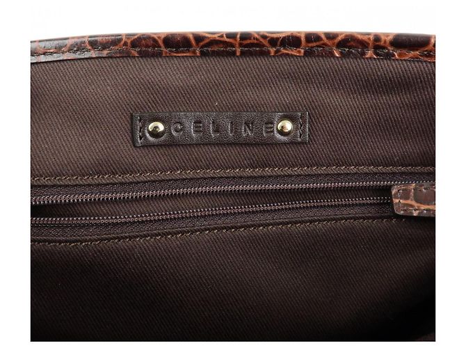 Céline Borsa Tote e Borsa a Mano CELINE Macadam in Tela e Pelle Goffrata Marrone - vista 24
