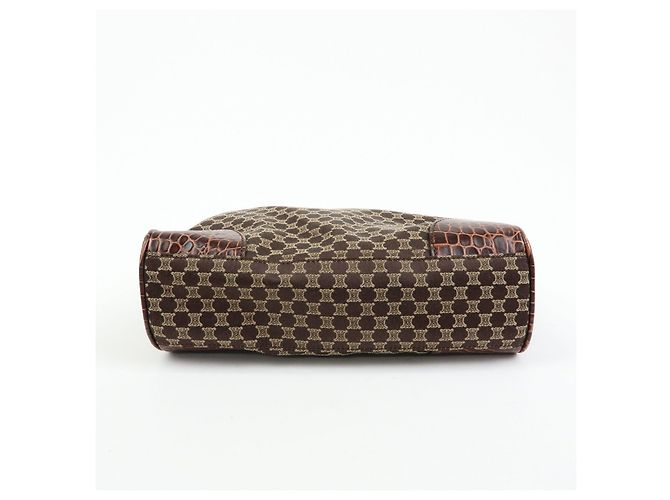 Céline Borsa Tote e Borsa a Mano CELINE Macadam in Tela e Pelle Goffrata Marrone - vista 5