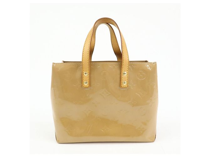 Borsa a mano Louis Vuitton Monogram Vernis Reade PM in pelle Noisette M91334 - vista 2