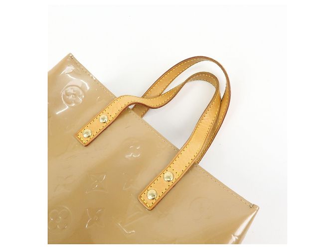 Borsa a mano Louis Vuitton Monogram Vernis Reade PM in pelle Noisette M91334 - vista 7