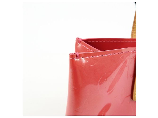 Borsa a mano Louis Vuitton Monogram Vernis Reade PM Framboise M9132F - vista 17
