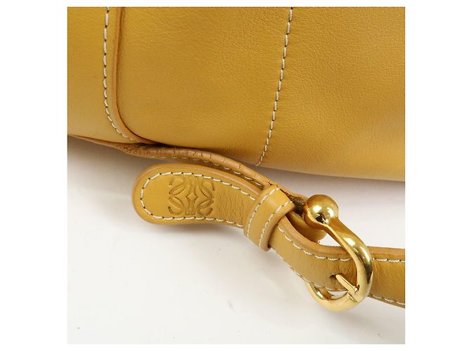 LOEWE Anton Leder-Rucksack Gelb - Ansicht 10