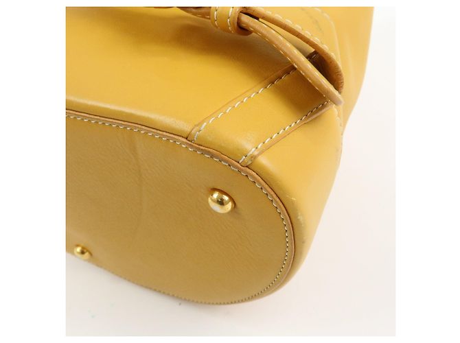 LOEWE Anton Leder-Rucksack Gelb - Ansicht 14