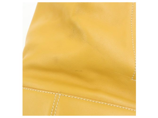 LOEWE Anton Leder-Rucksack Gelb - Ansicht 15