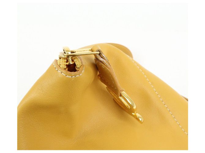 LOEWE Anton Leder-Rucksack Gelb - Ansicht 16