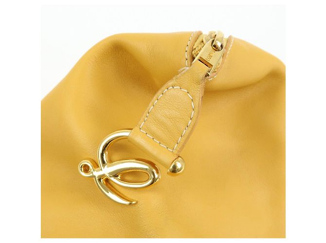 LOEWE Anton Leder-Rucksack Gelb - Ansicht 17