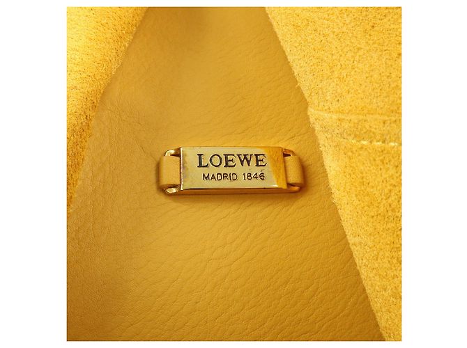 LOEWE Anton Leder-Rucksack Gelb - Ansicht 24