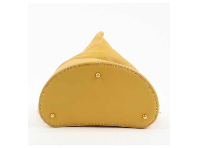 LOEWE Anton Leder-Rucksack Gelb - Ansicht 5