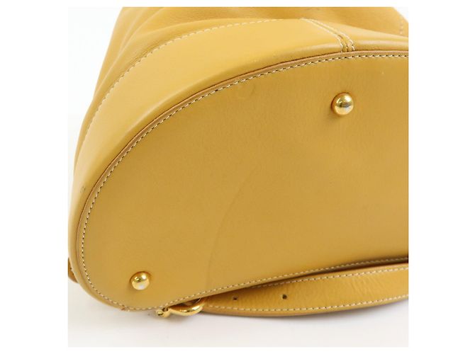 LOEWE Anton Leder-Rucksack Gelb - Ansicht 6