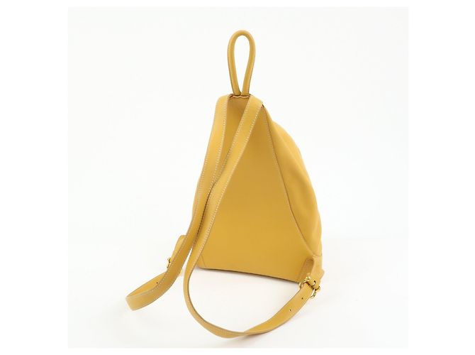 LOEWE Anton Leder-Rucksack Gelb - Ansicht 7