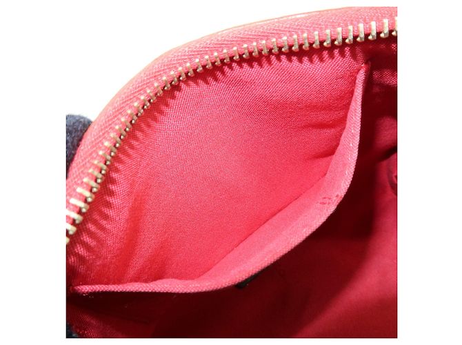 FENDI Pochette a mano con catena in pelle goffrata Rosso 8M0271 - vista 22