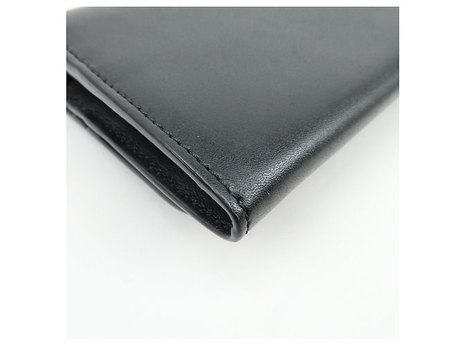 FENDI Leather Studs Chain Shoulder Wallet Long Wallet Black 8M0365 - view 11