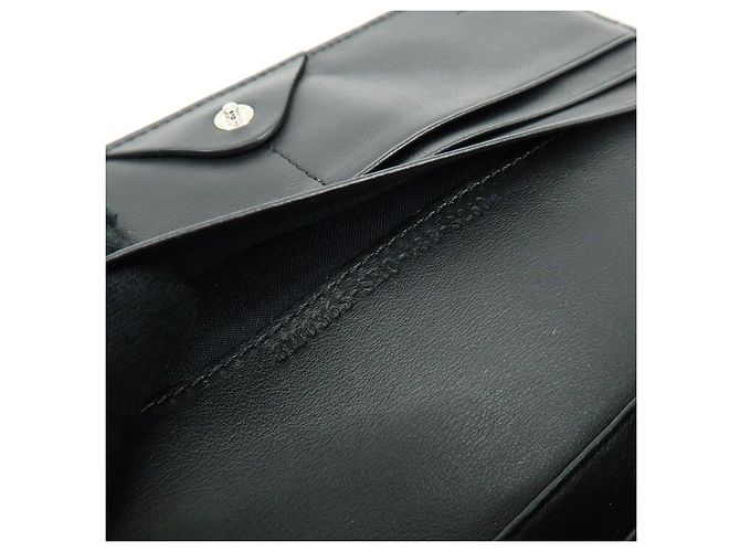 FENDI Leather Studs Chain Shoulder Wallet Long Wallet Black 8M0365 - view 24