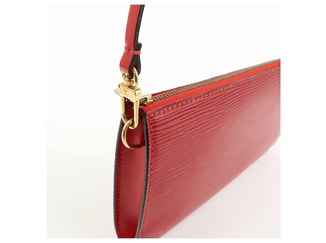 Louis Vuitton Epi Pochette Accessoires Hand Bag Castilian Red M52957 - vista 13