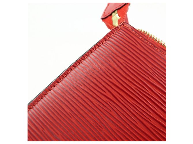 Louis Vuitton Epi Pochette Accessoires Hand Bag Castilian Red M52957 - vista 16