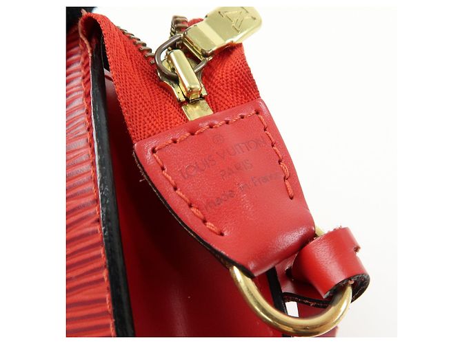Louis Vuitton Epi Pochette Accessoires Hand Bag Castilian Red M52957 - vista 18