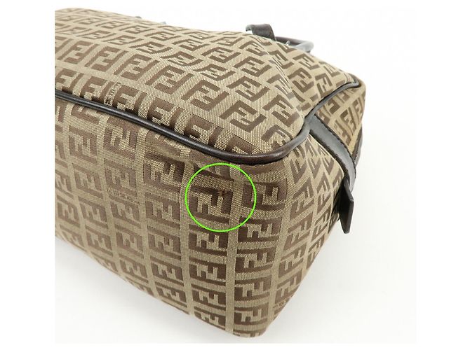 FENDI Borsa Boston e Borsa a Tracolla in Tela Zucchino e Pelle Beige 8BN005 - vista 10