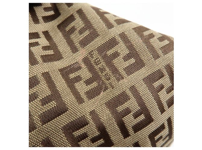 FENDI Borsa Boston e Borsa a Tracolla in Tela Zucchino e Pelle Beige 8BN005 - vista 13