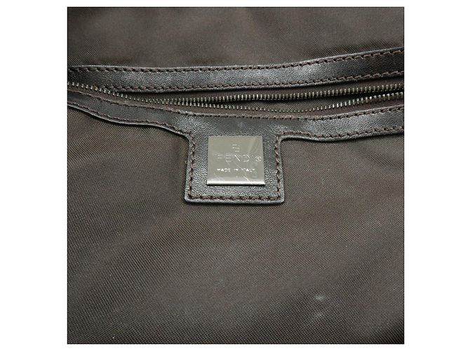 FENDI Borsa Boston e Borsa a Tracolla in Tela Zucchino e Pelle Beige 8BN005 - vista 24