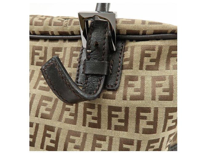 FENDI Borsa Boston e Borsa a Tracolla in Tela Zucchino e Pelle Beige 8BN005 - vista 8