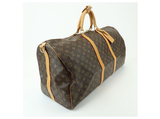 Borsa Louis Vuitton Monogram Keep All Bandouliere 60 Brown M41412 - vista 4
